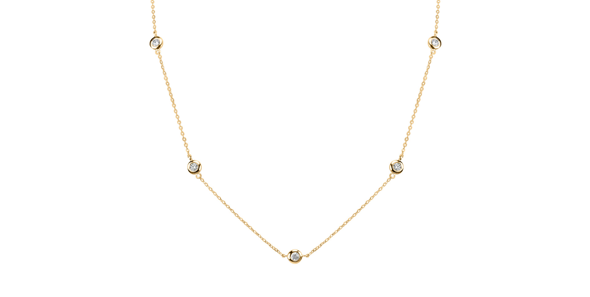 Náhrdelník s diamantmi Dots