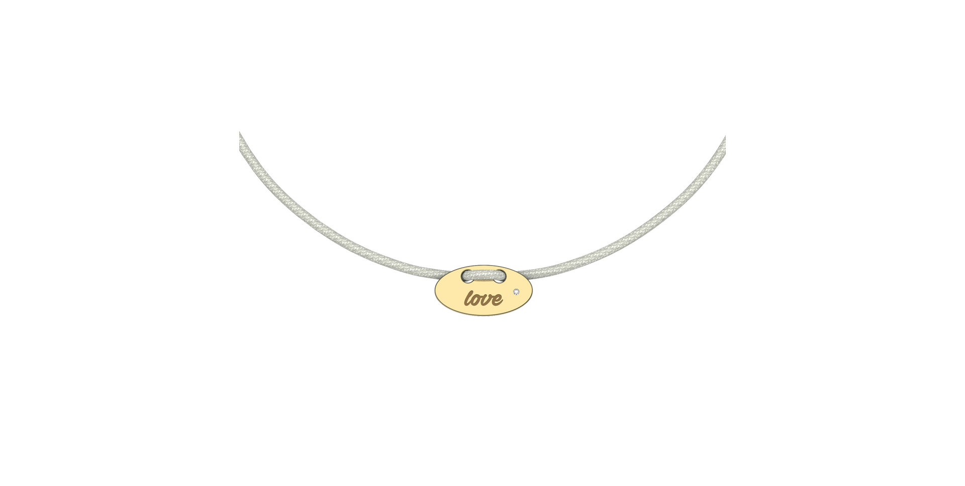 Diamantový náramok so šnúrkou Mini Stamp