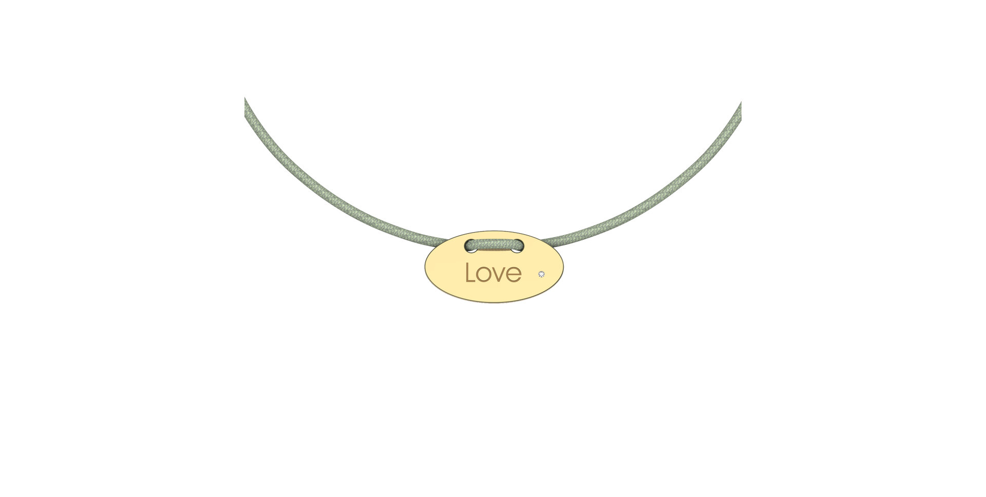 Diamantový náramok so šnúrkou Stamp