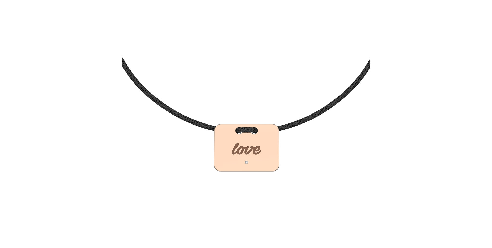 Diamantový náramok so šnúrkou Military Stamp Love