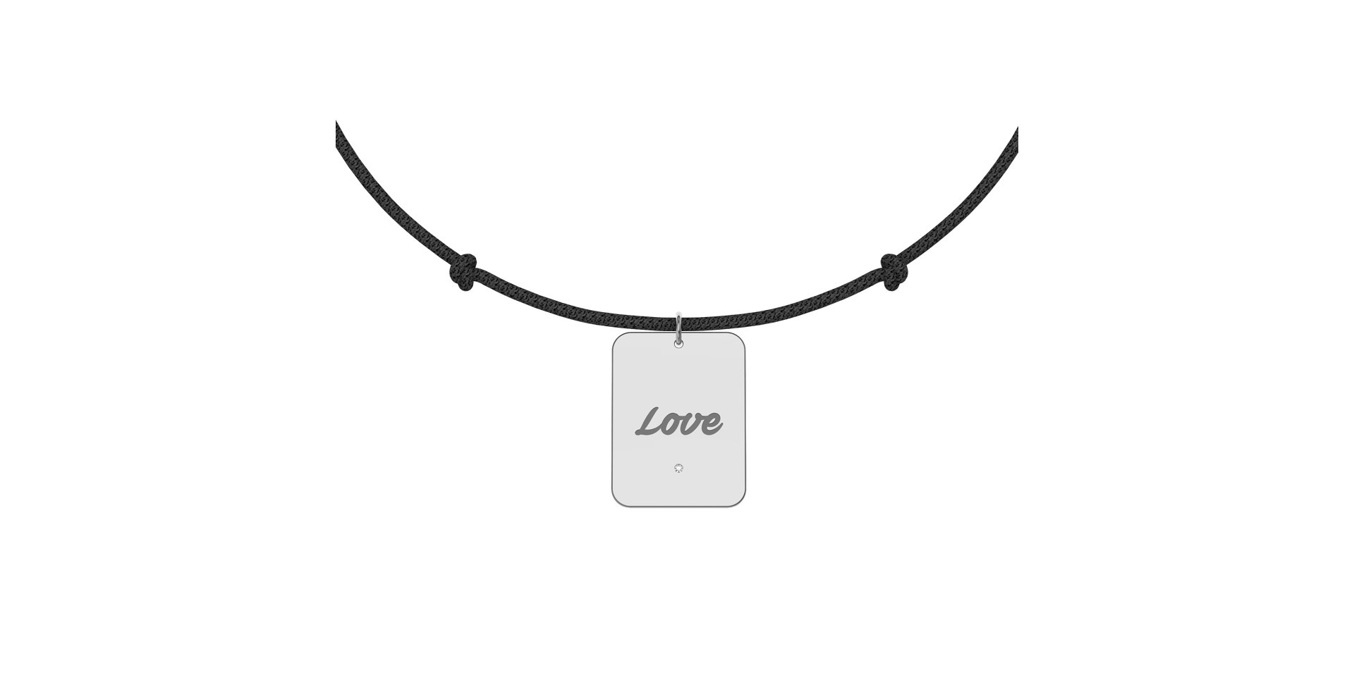 Diamantový náramok so šnúrkou Stamp Love