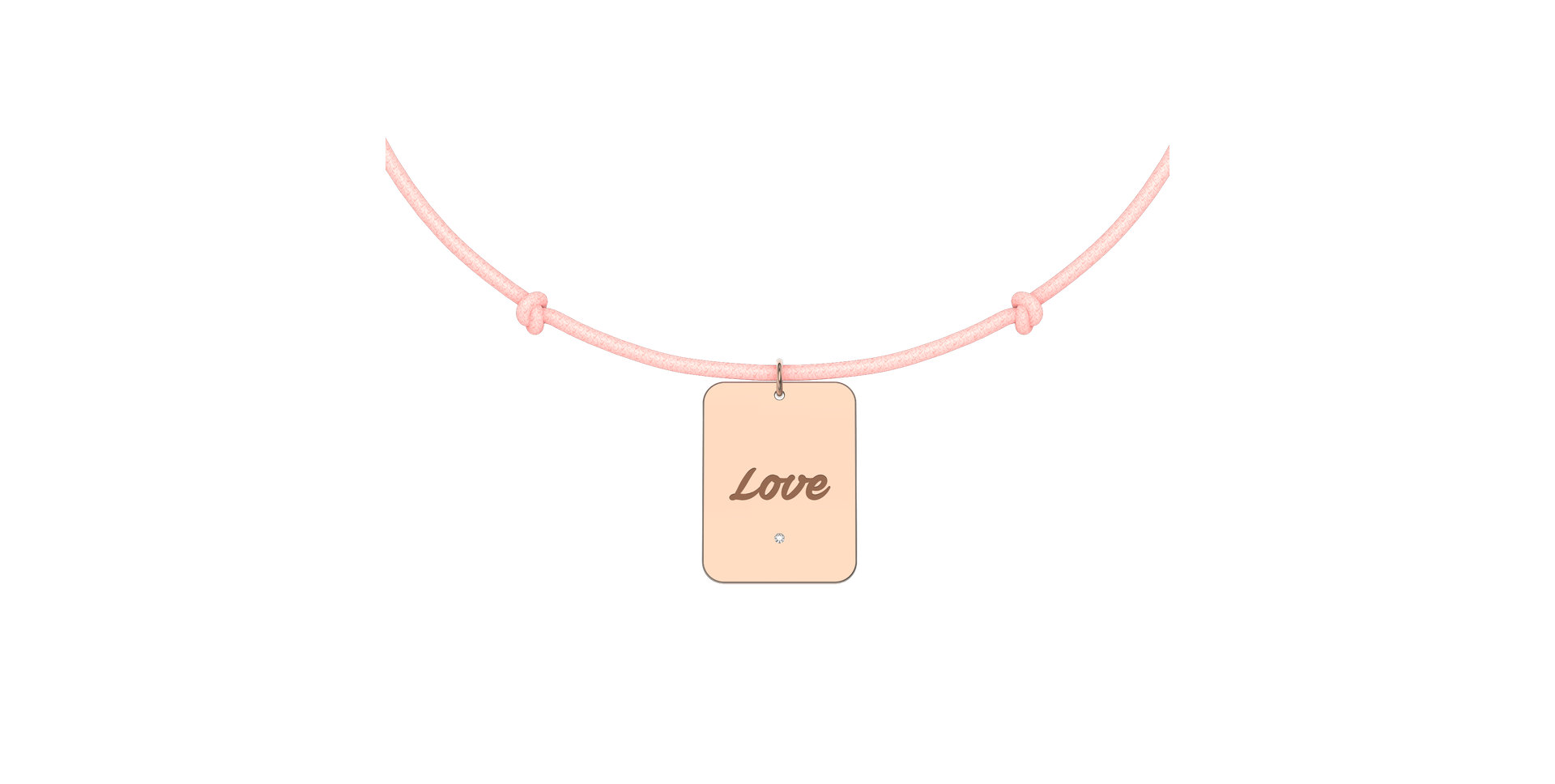 Diamantový náramok so šnúrkou Stamp Love