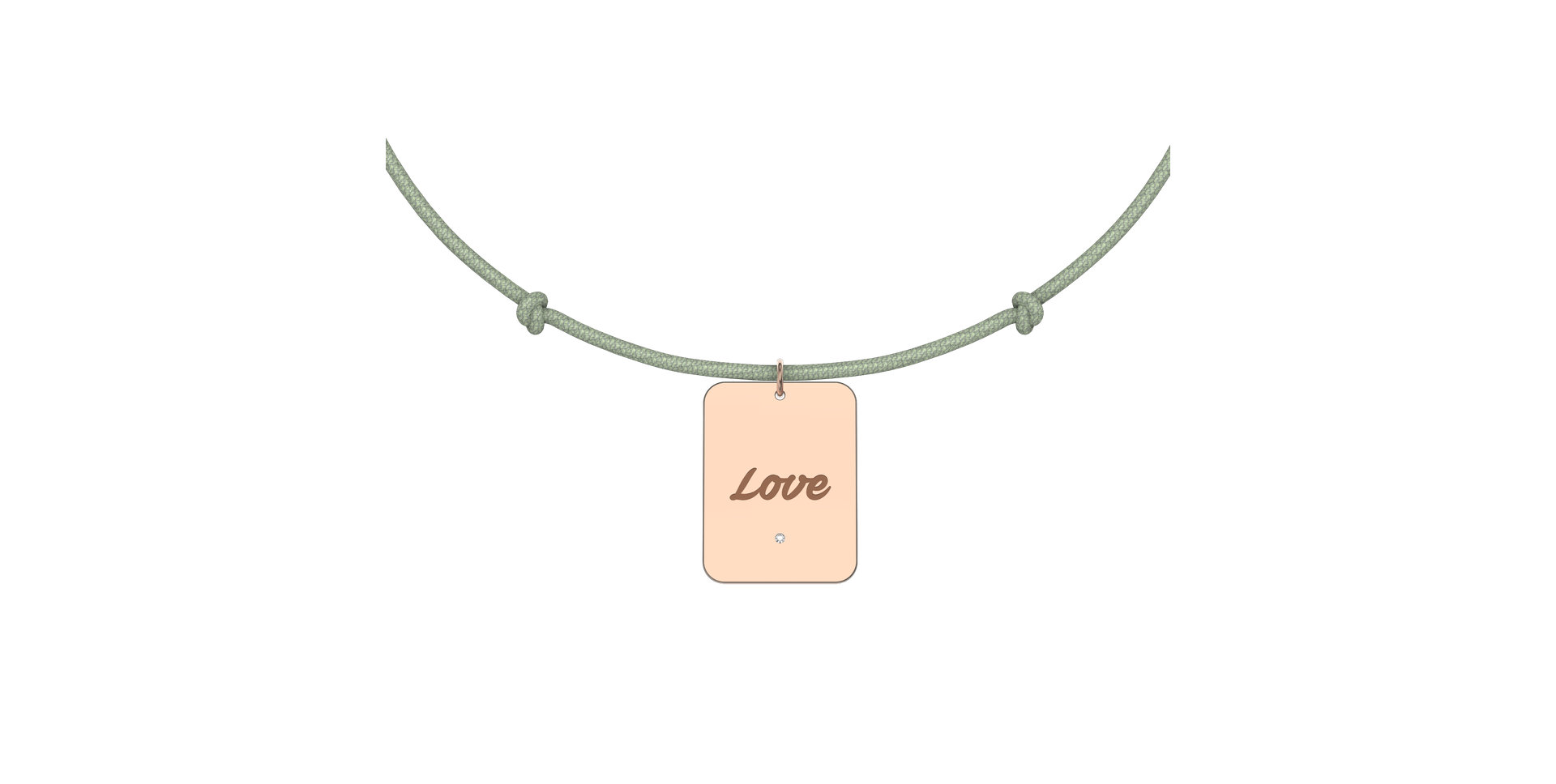 Diamantový náramok so šnúrkou Stamp Love