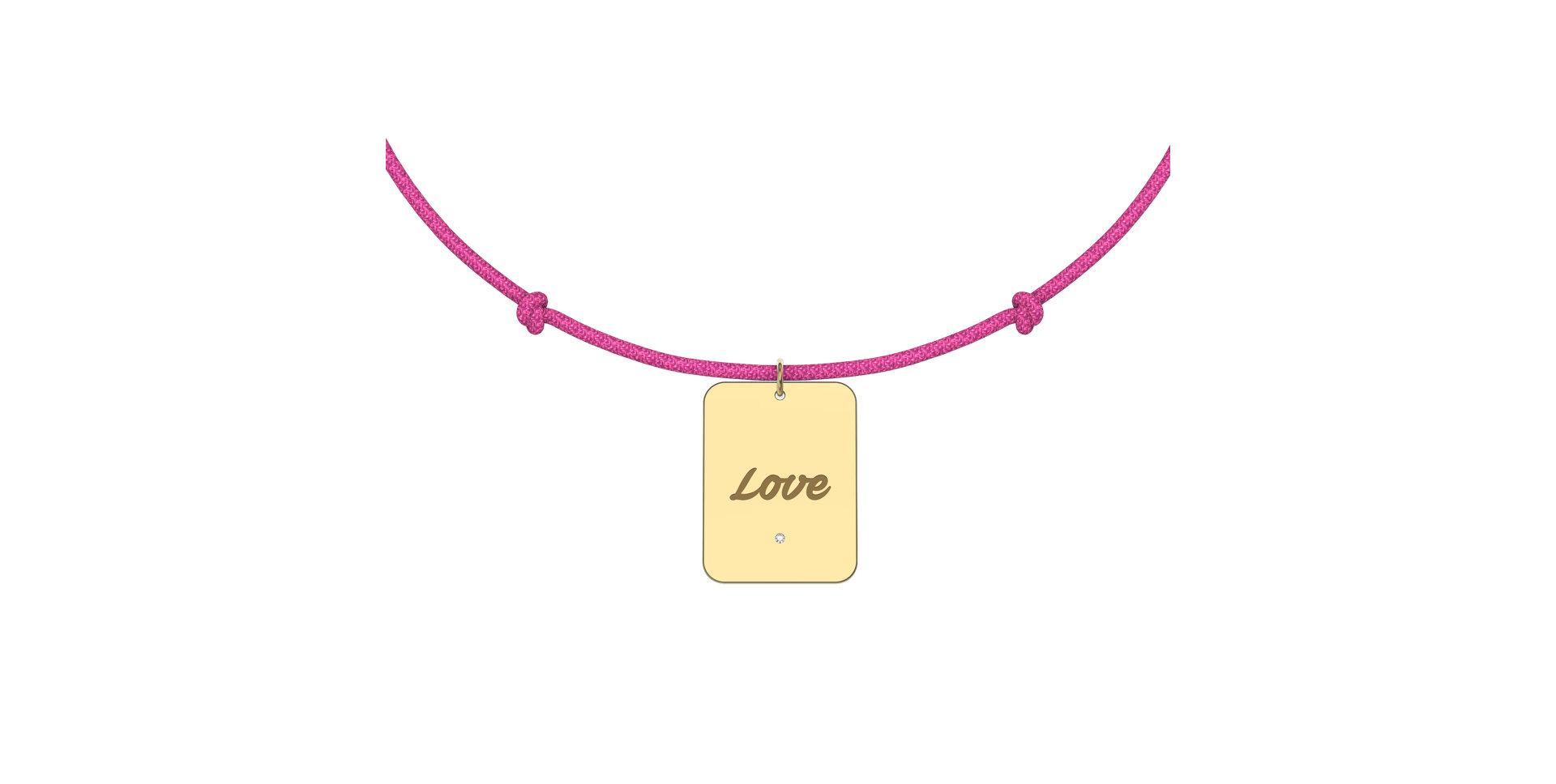 Diamantový náramok so šnúrkou Stamp Love