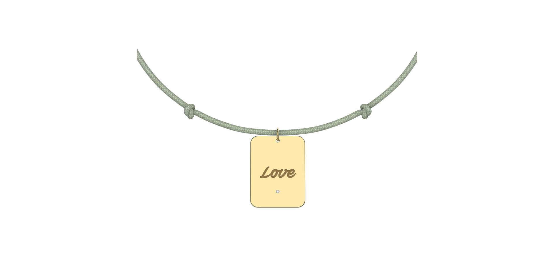 Diamantový náramok so šnúrkou Stamp Love