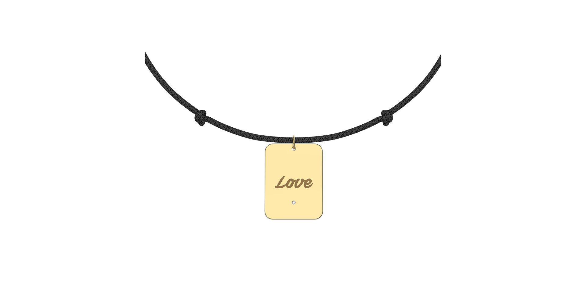 Diamantový náramok so šnúrkou Stamp Love