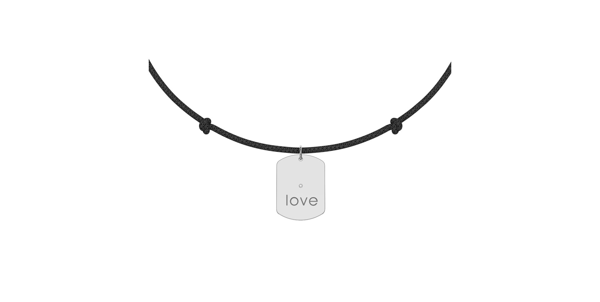 Diamantový náramok so šnúrkou Military Stamp