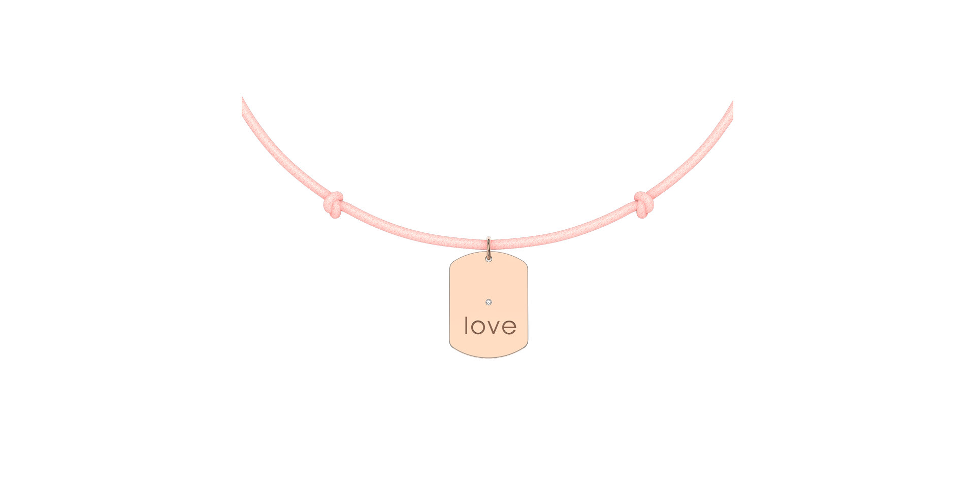 Diamantový náramok so šnúrkou Military Stamp