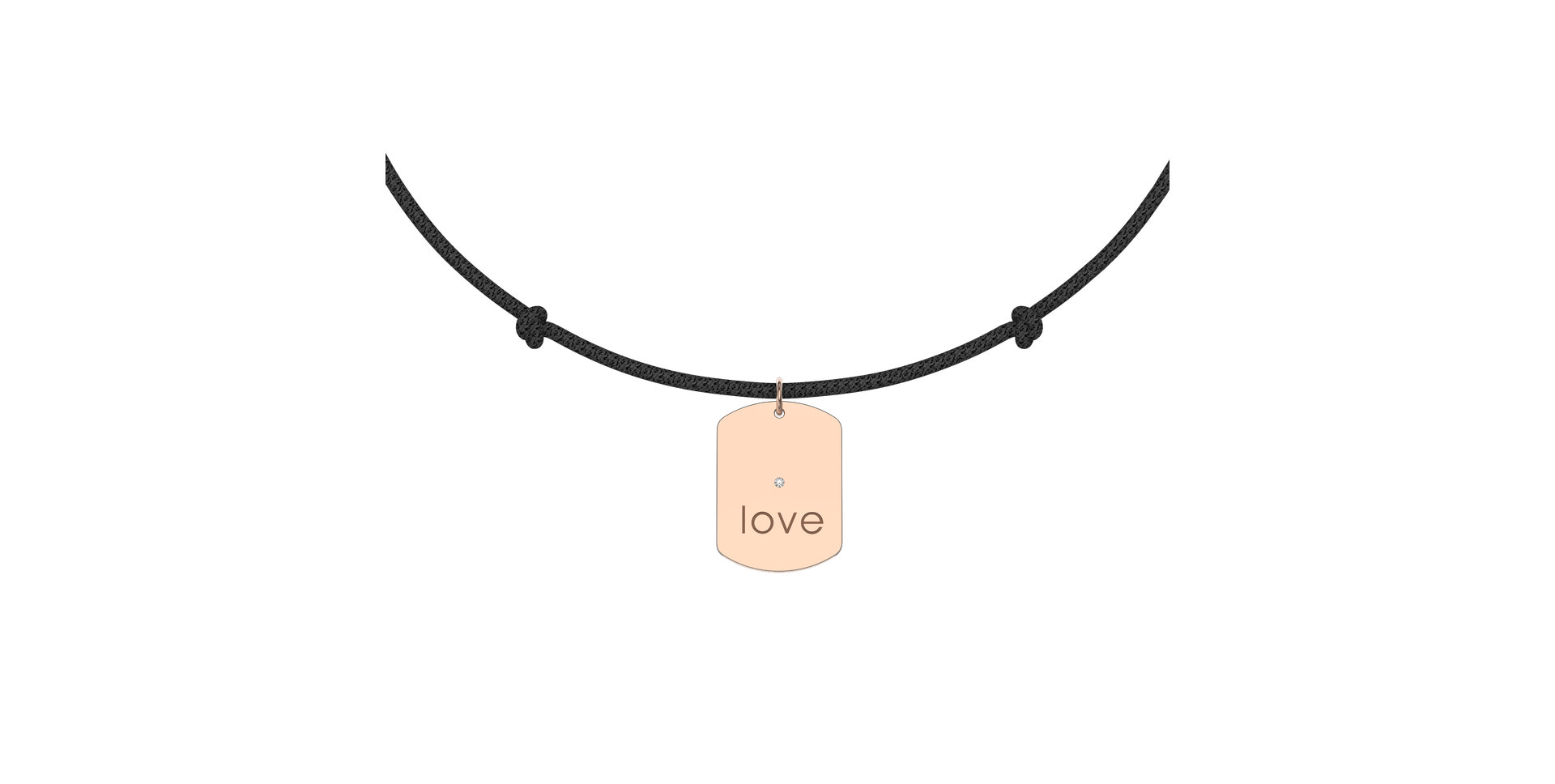 Diamantový náramok so šnúrkou Military Stamp