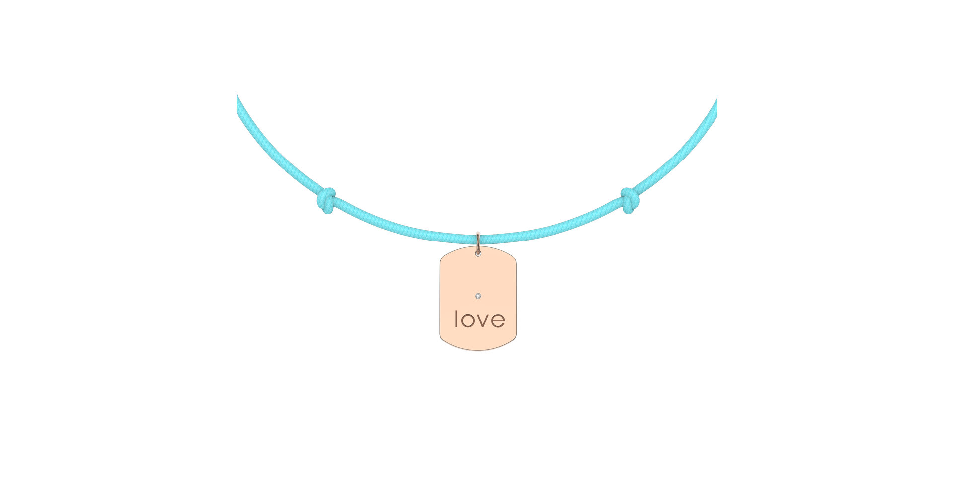 Diamantový náramok so šnúrkou Military Stamp