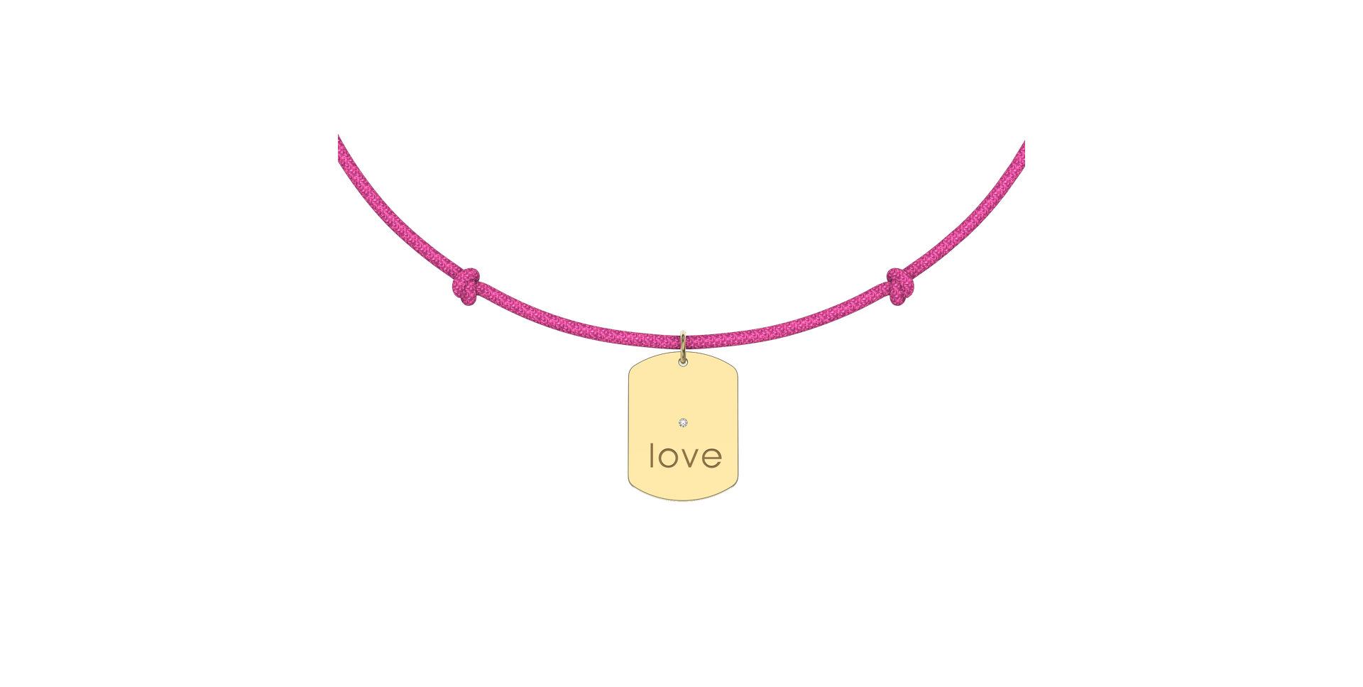 Diamantový náramok so šnúrkou Military Stamp