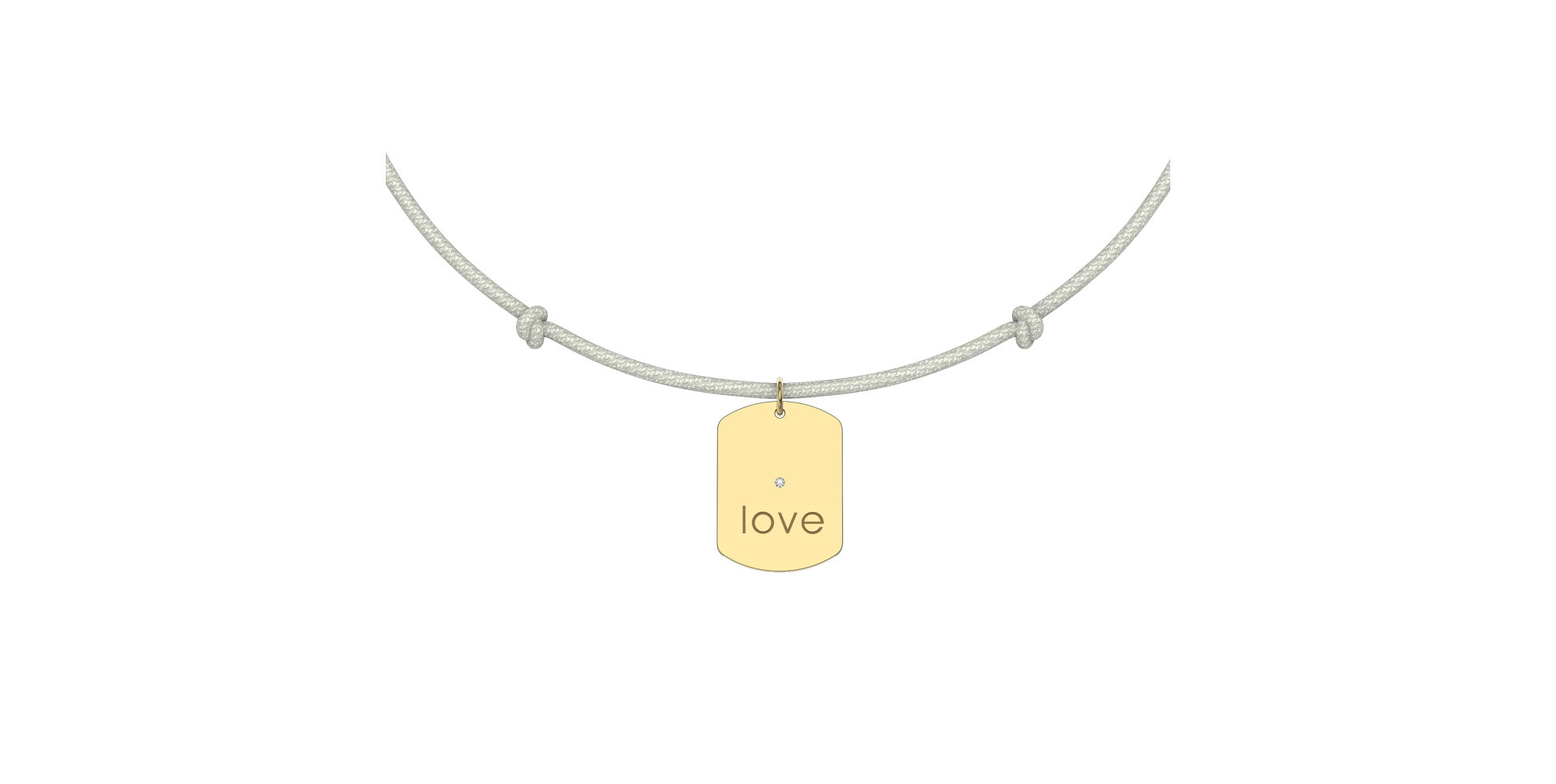 Diamantový náramok so šnúrkou Military Stamp