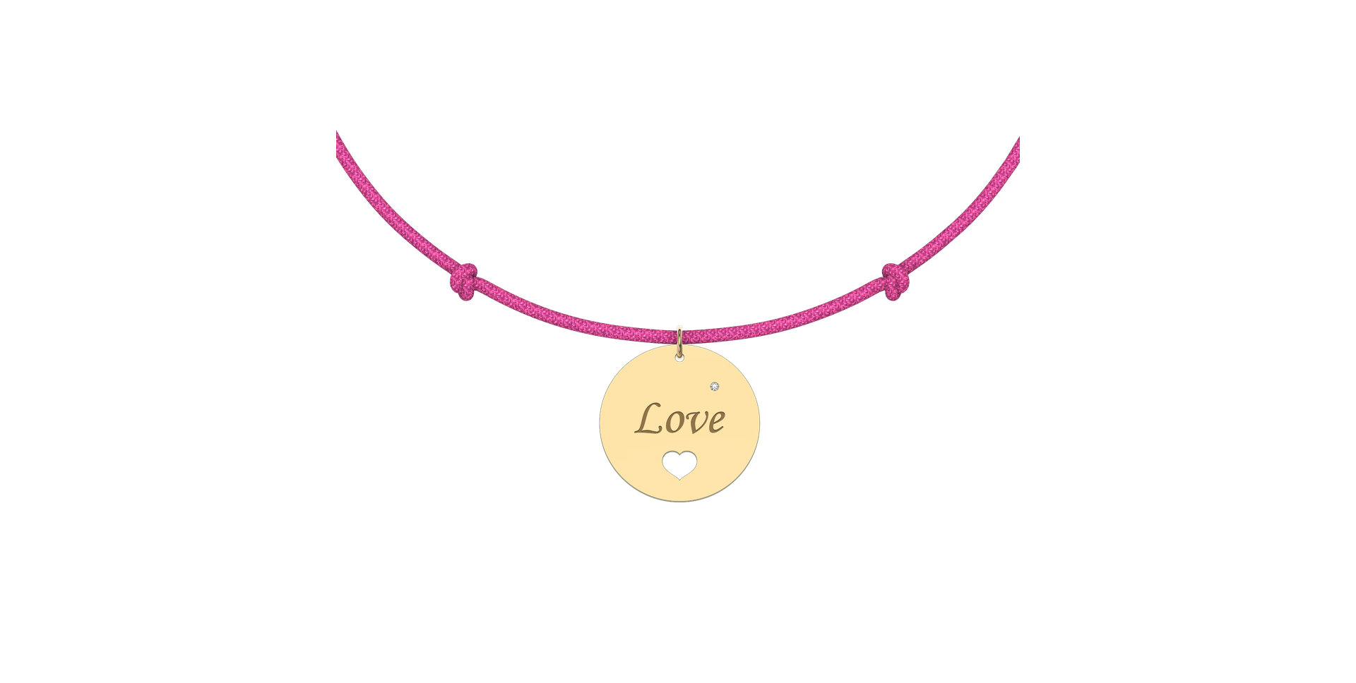 Diamantový náramok so šnúrkou Love Magical