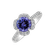 Prsteň s tanzanitom a diamantmi Flower Parade2