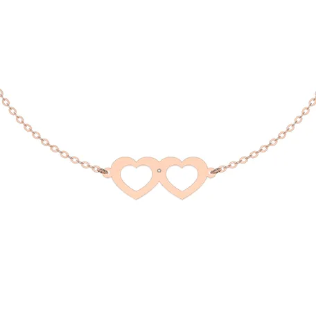 Náramok s diamantom Two Hearts