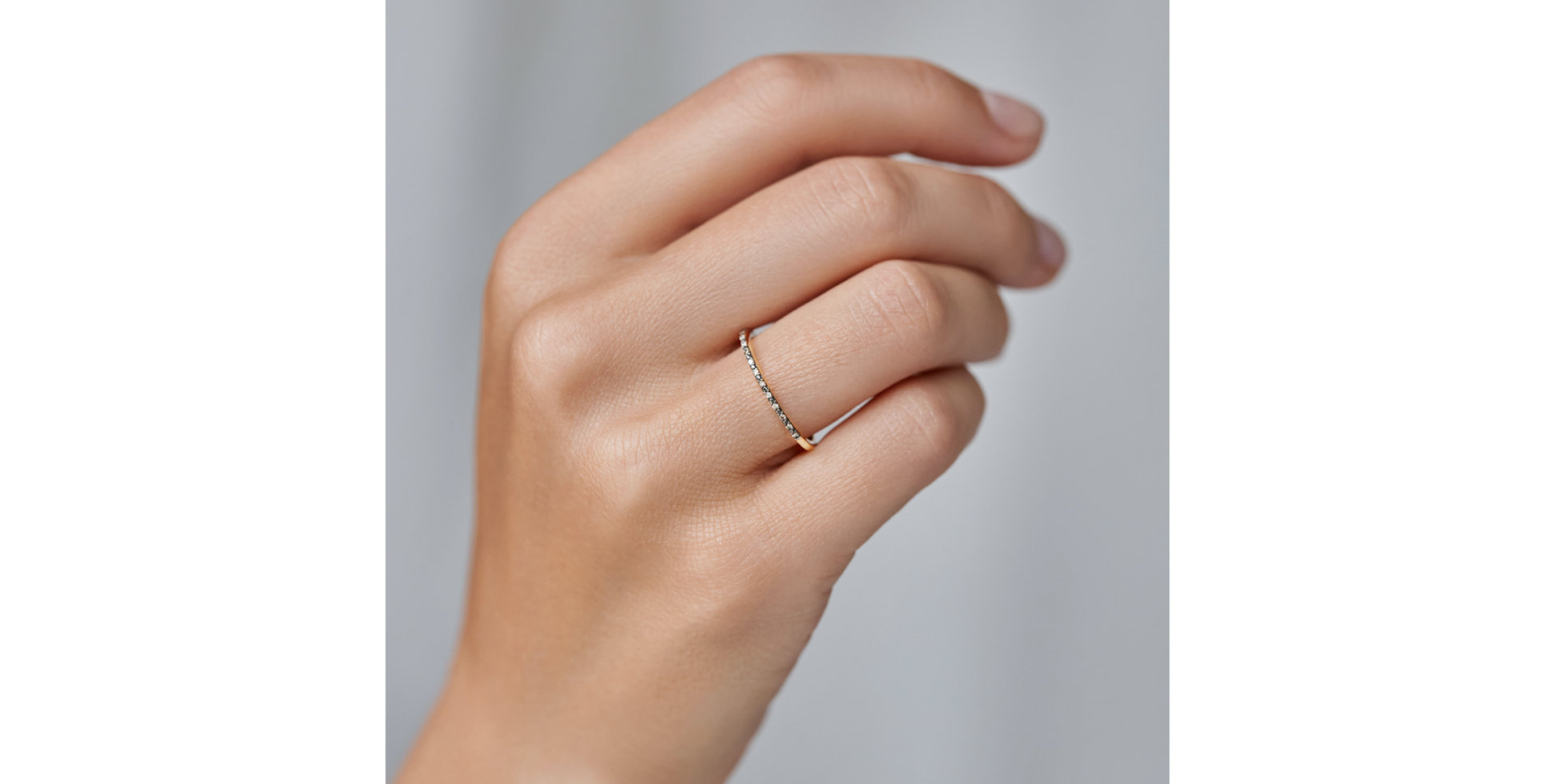 Prsteň s čiernymi diamantmi Shiny Line