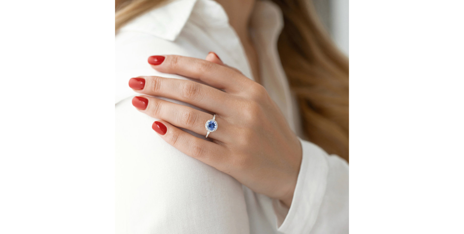 Prsteň s tanzanitom a diamantmi Sin Signature