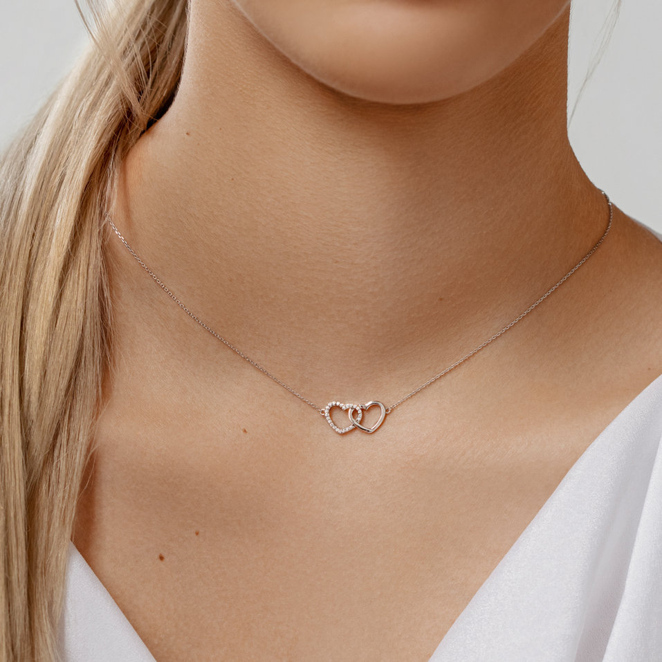 Náhrdelník s diamantmi Sparkling Heart