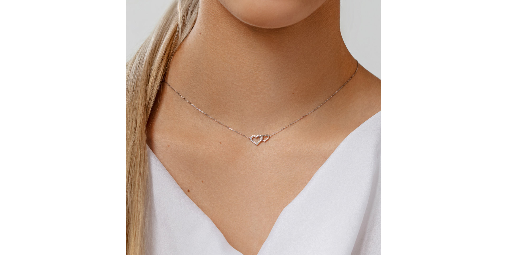Náhrdelník s diamantmi Precious Hearts