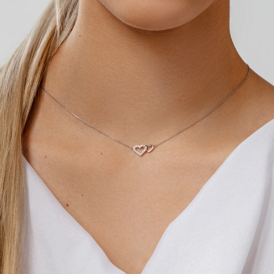 Náhrdelník s diamantmi Precious Hearts