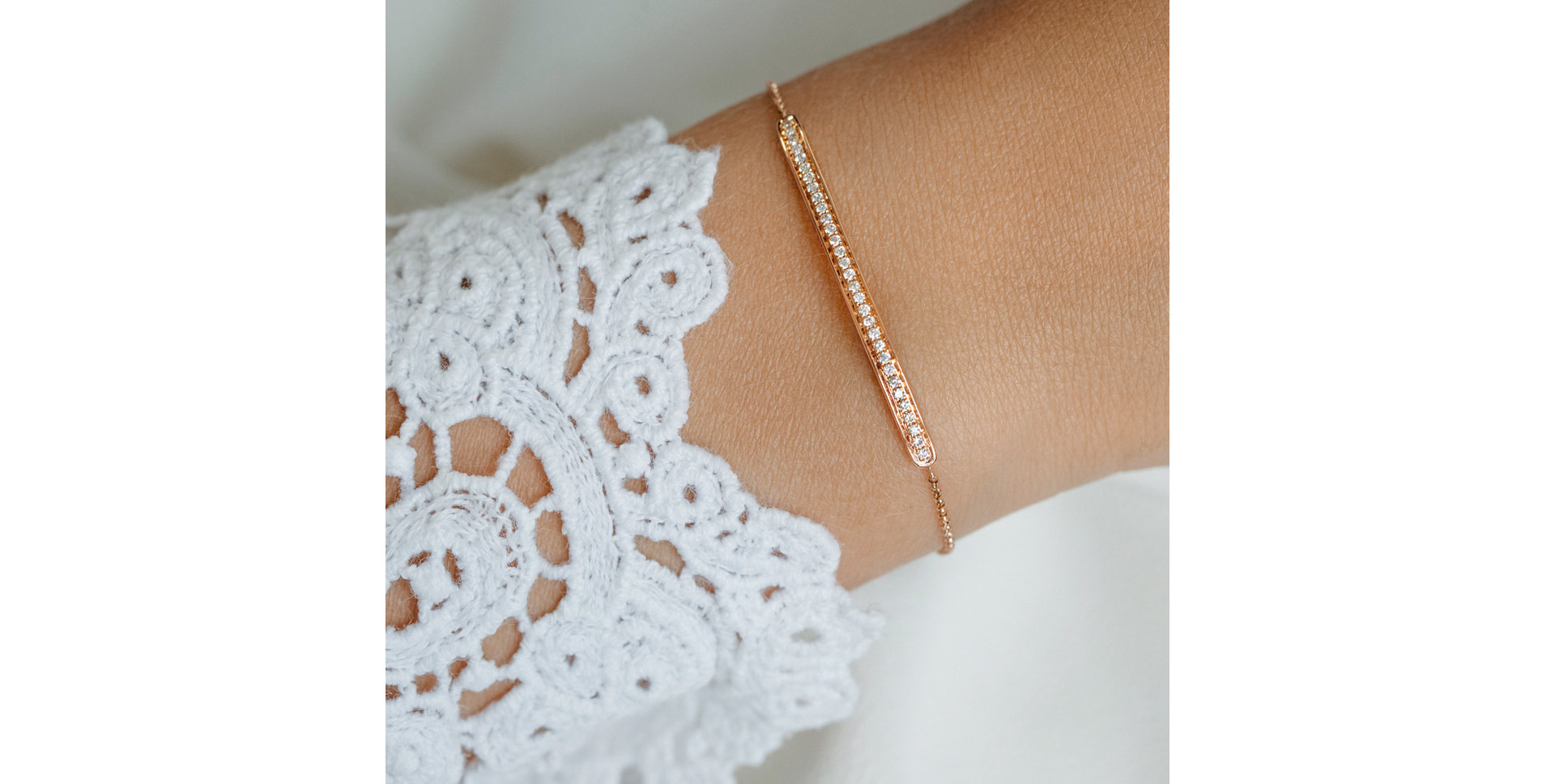 Náramok s čiernymi diamantmi Line