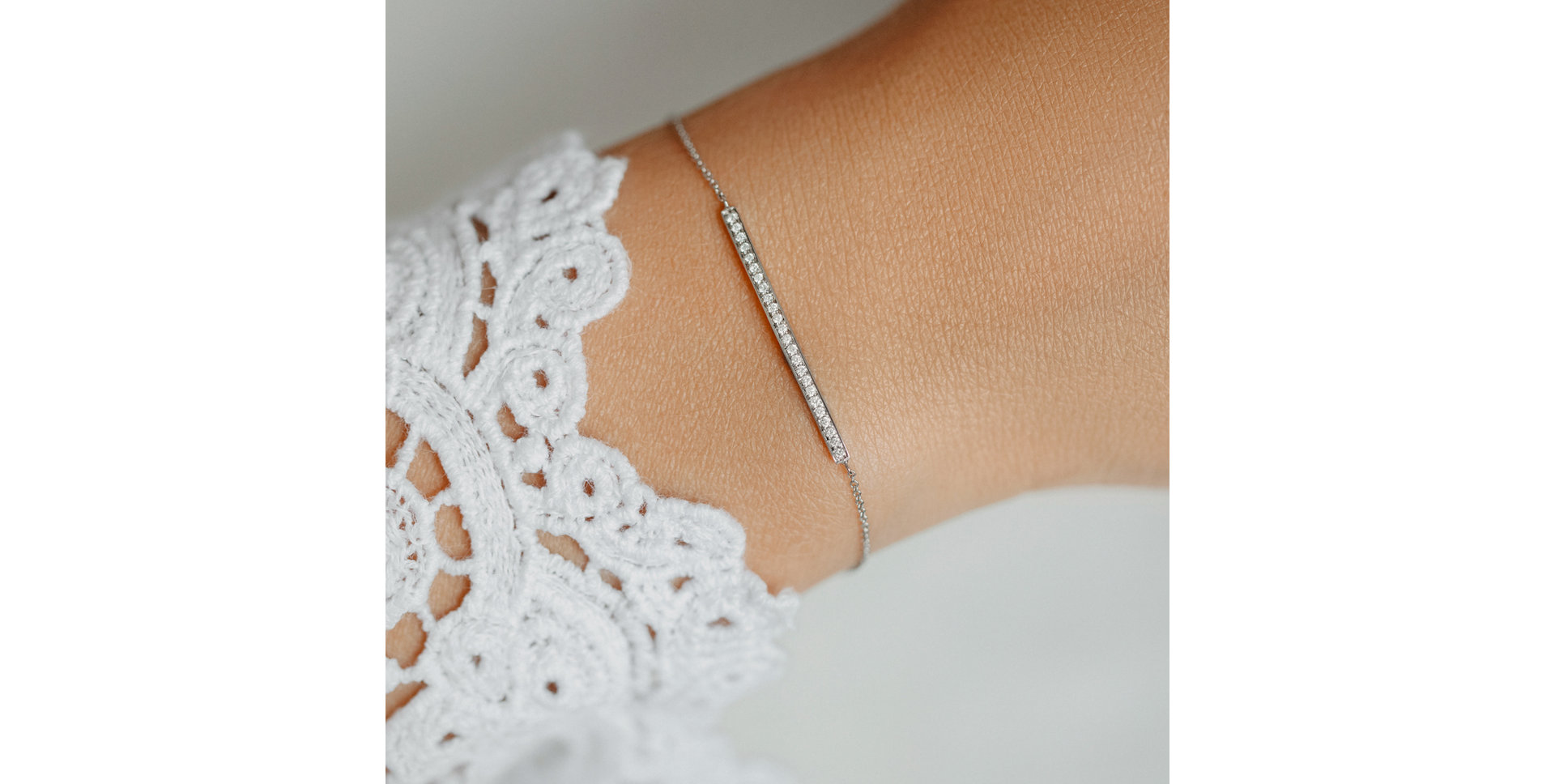 Náramok s čiernymi diamantmi Line