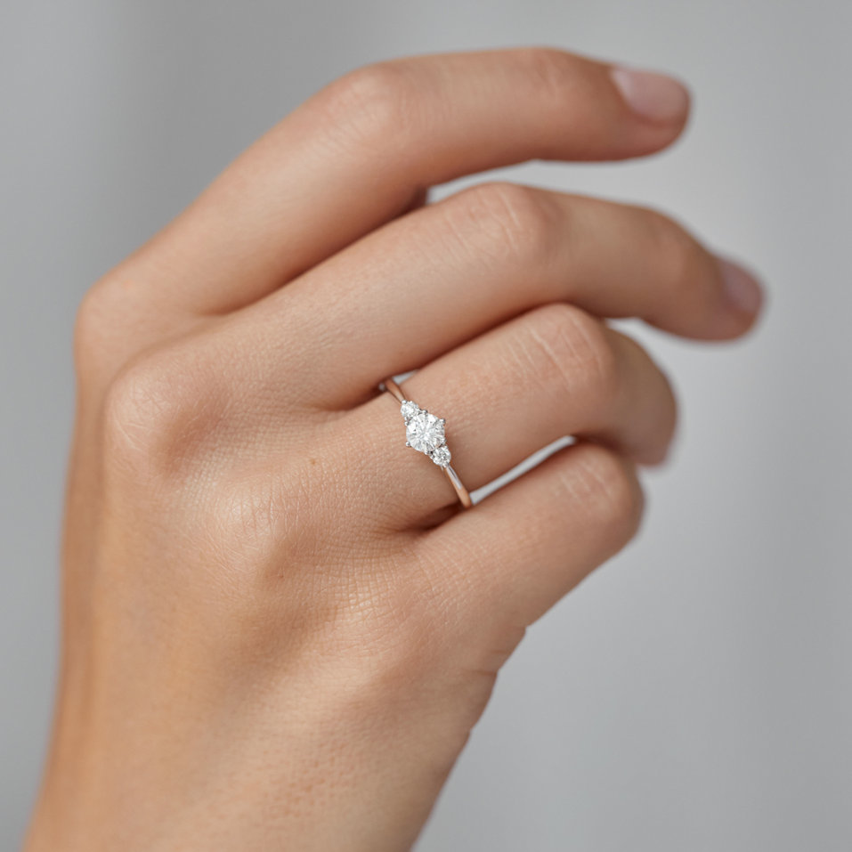 Prsteň s diamantom a zafírmi Midnight Serenity