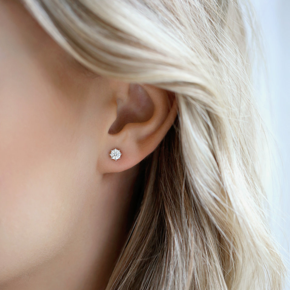 Náušnice s diamantom Essential Sparks