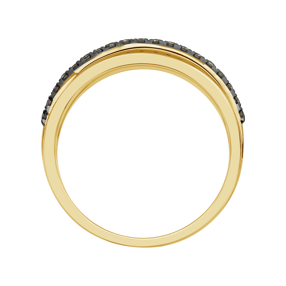 Prsteň s hnedými diamantmi Breathtaking Line