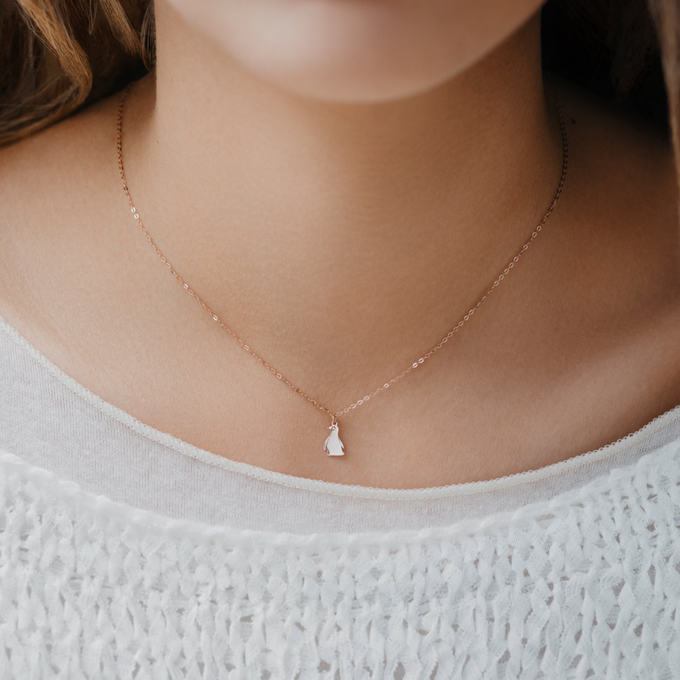 Náhrdelník s diamantom Little Penguin