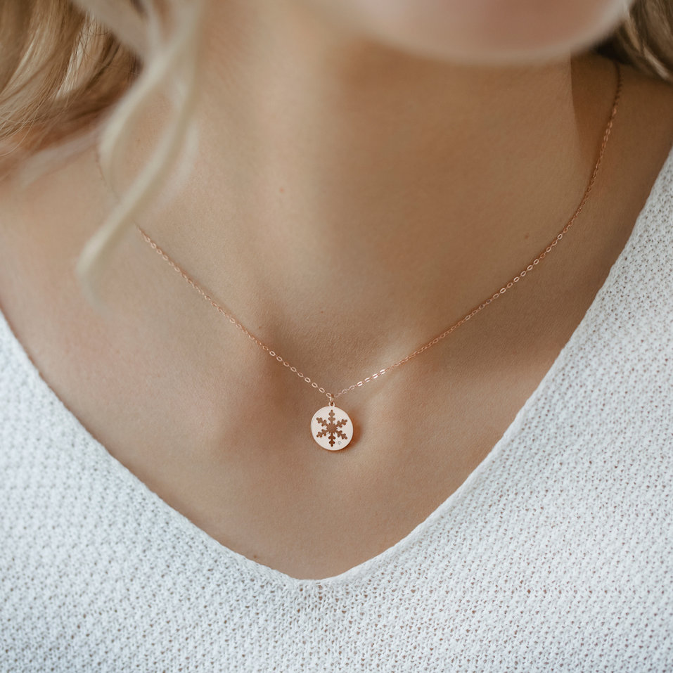 Náhrdelník s diamantom Diamond Snowflake