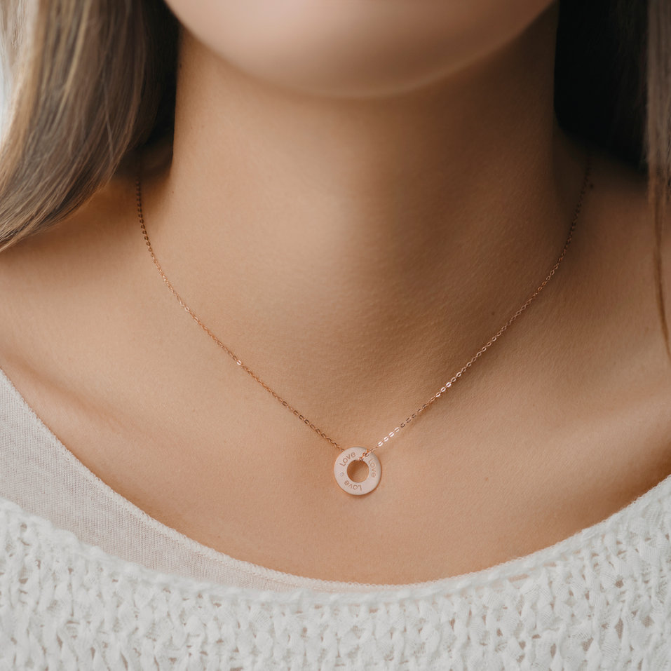 Náhrdelník s diamantom Love Circle