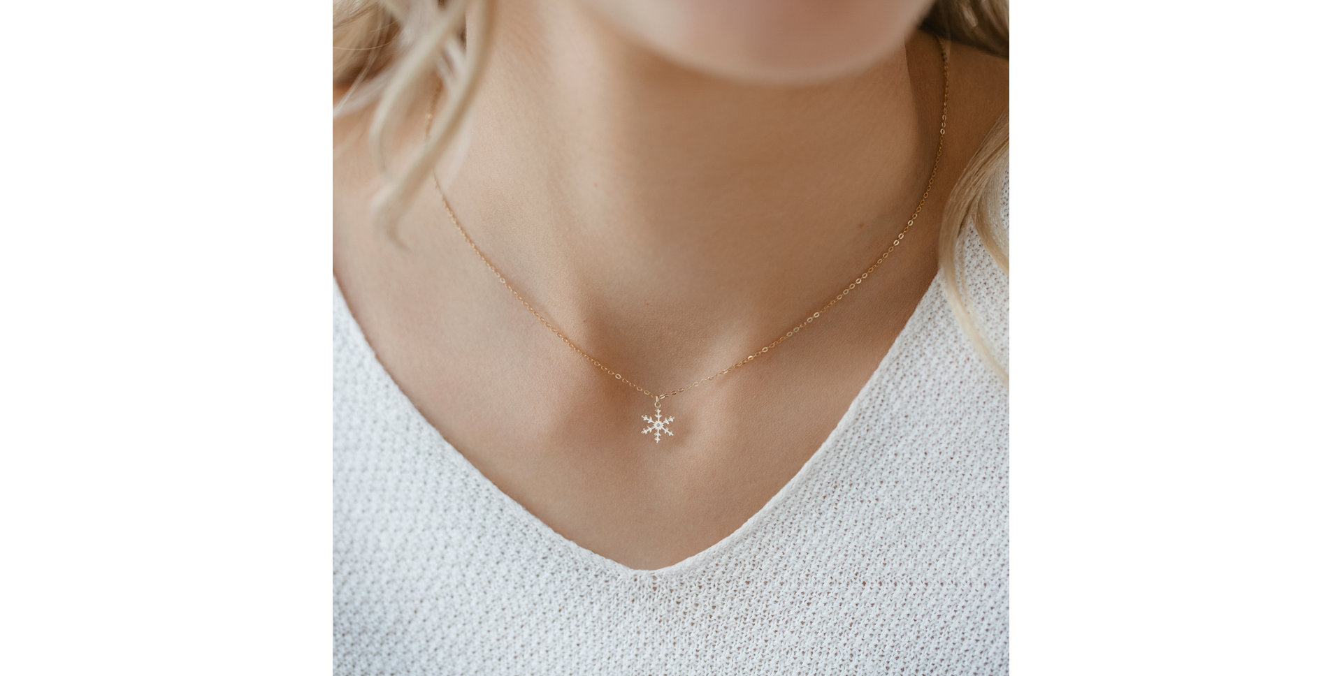 Náhrdelník s diamantom Little Snowflake