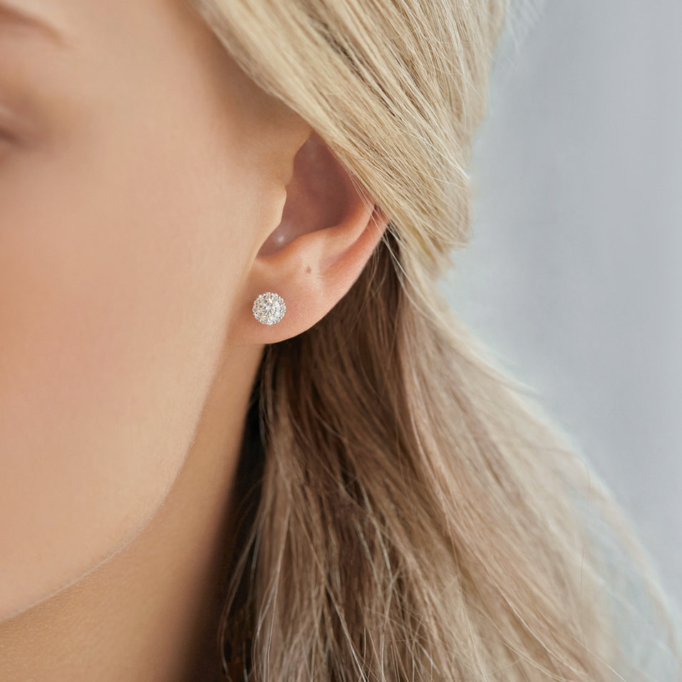 Náušnice s diamantmi Bloom Spark