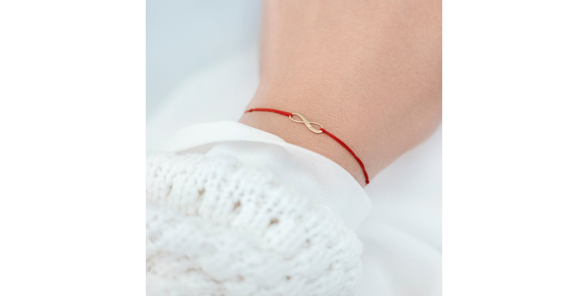 Diamantový náramok so šnúrkou Infinity