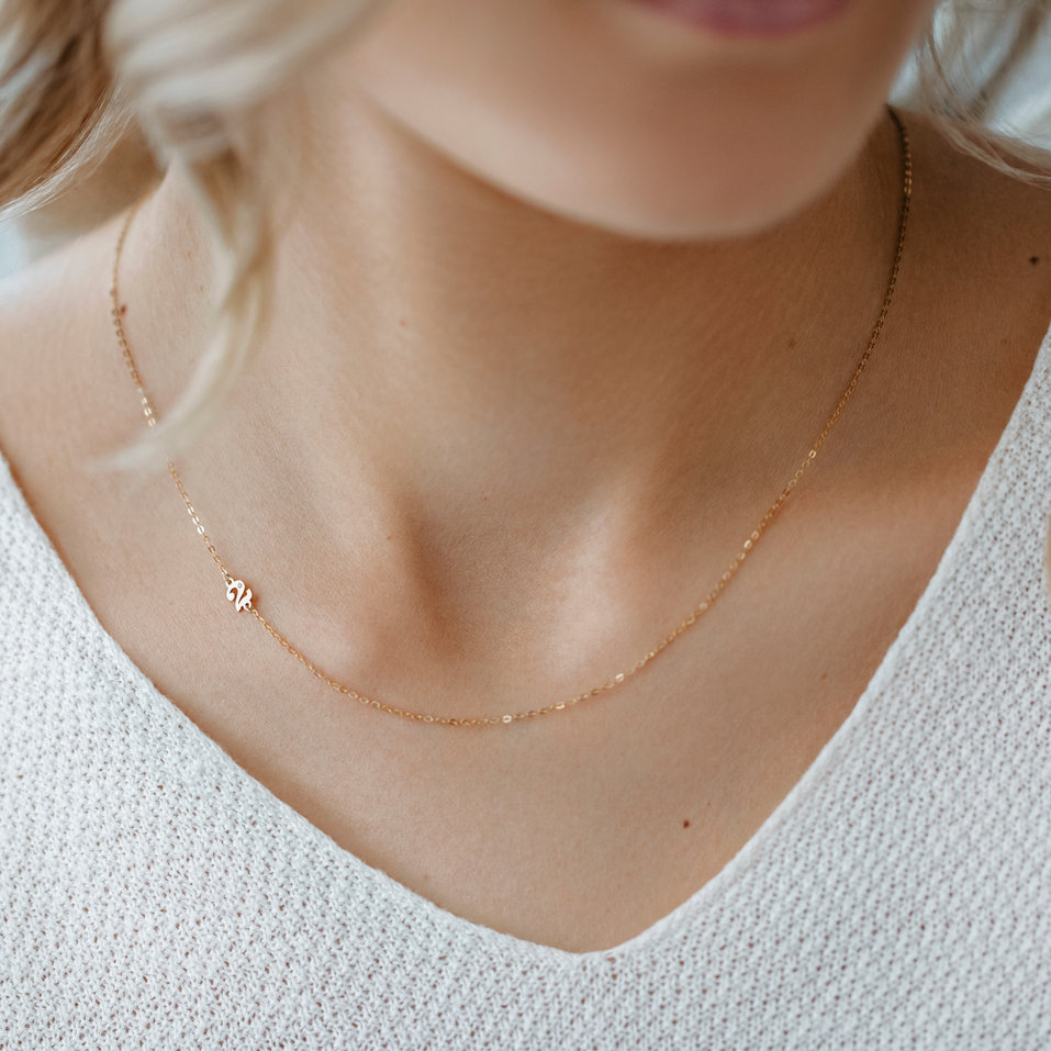 Náhrdelník s diamantom Lucky Three