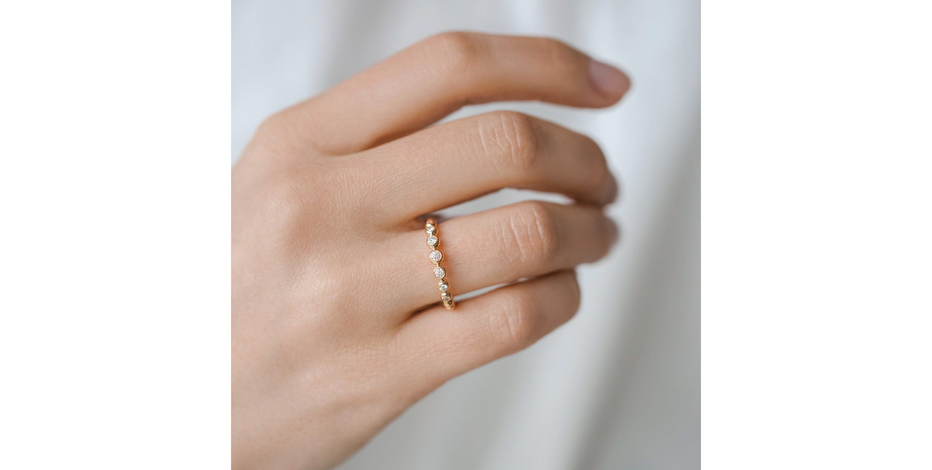 Prsteň s diamantmi Shiny Dots