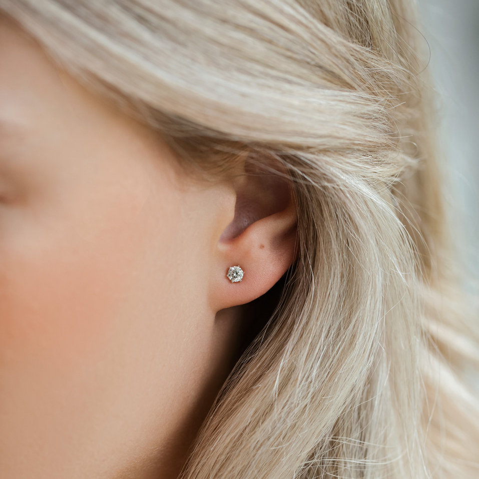 Náušnice s diamantom Vesper Romance