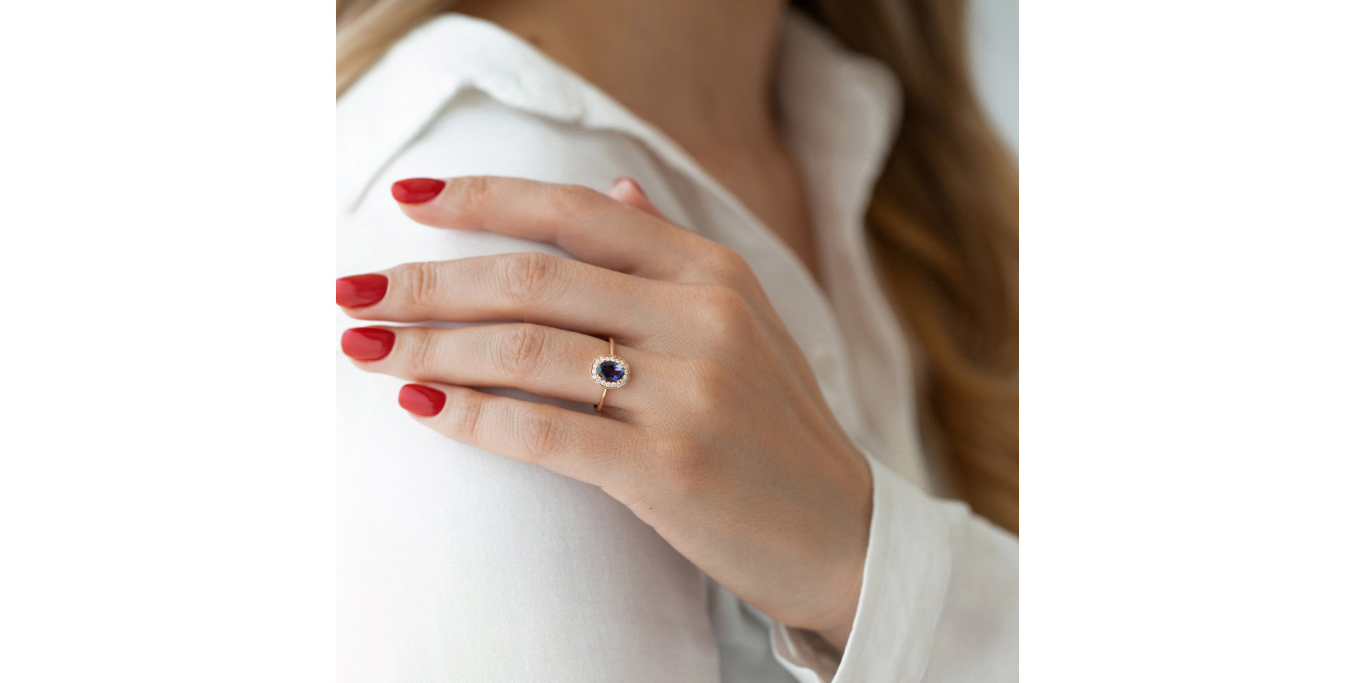 Prsteň s iliotom a diamantmi Sparkling Hero