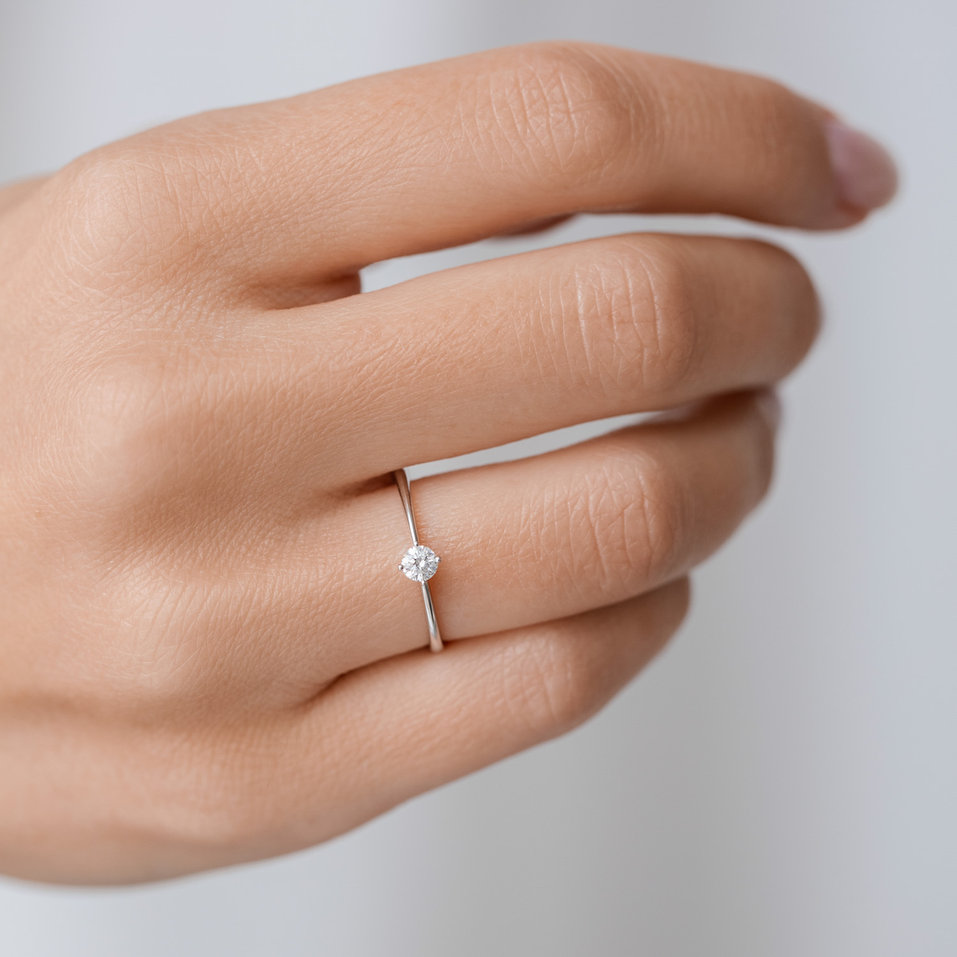 Prsteň s diamantom Made with Love