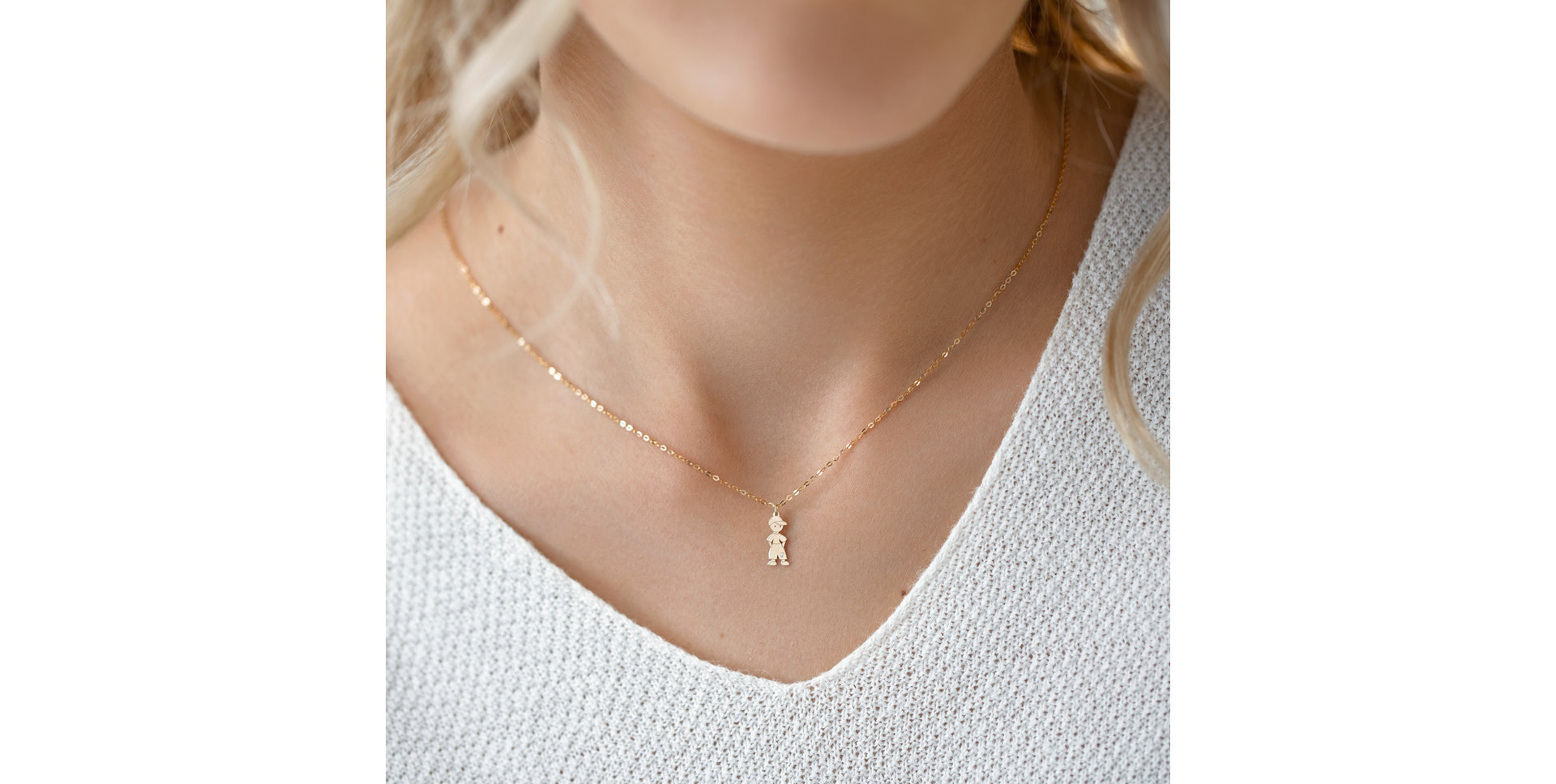 Náhrdelník s diamantom Boy