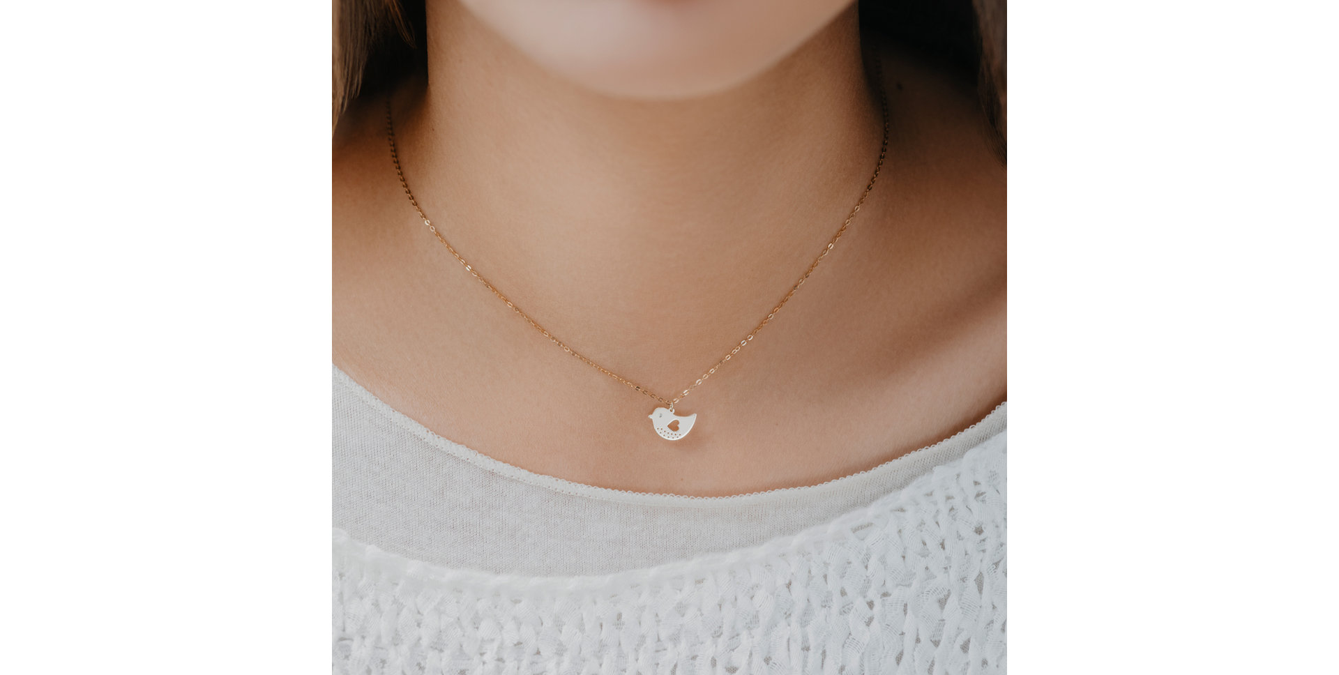 Náhrdelník s diamantom Love Bird