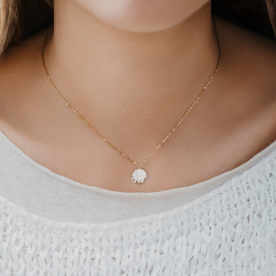 Náhrdelník s diamantom Elephant