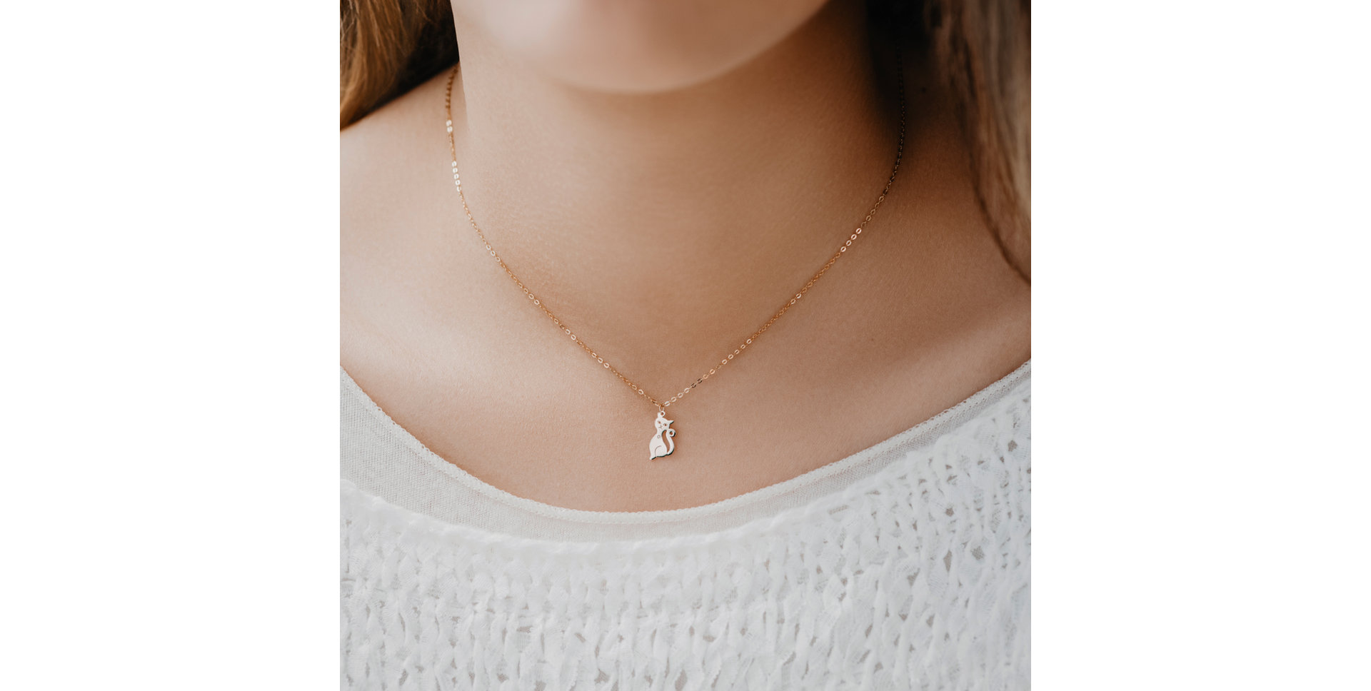 Náhrdelník s diamantom Cat