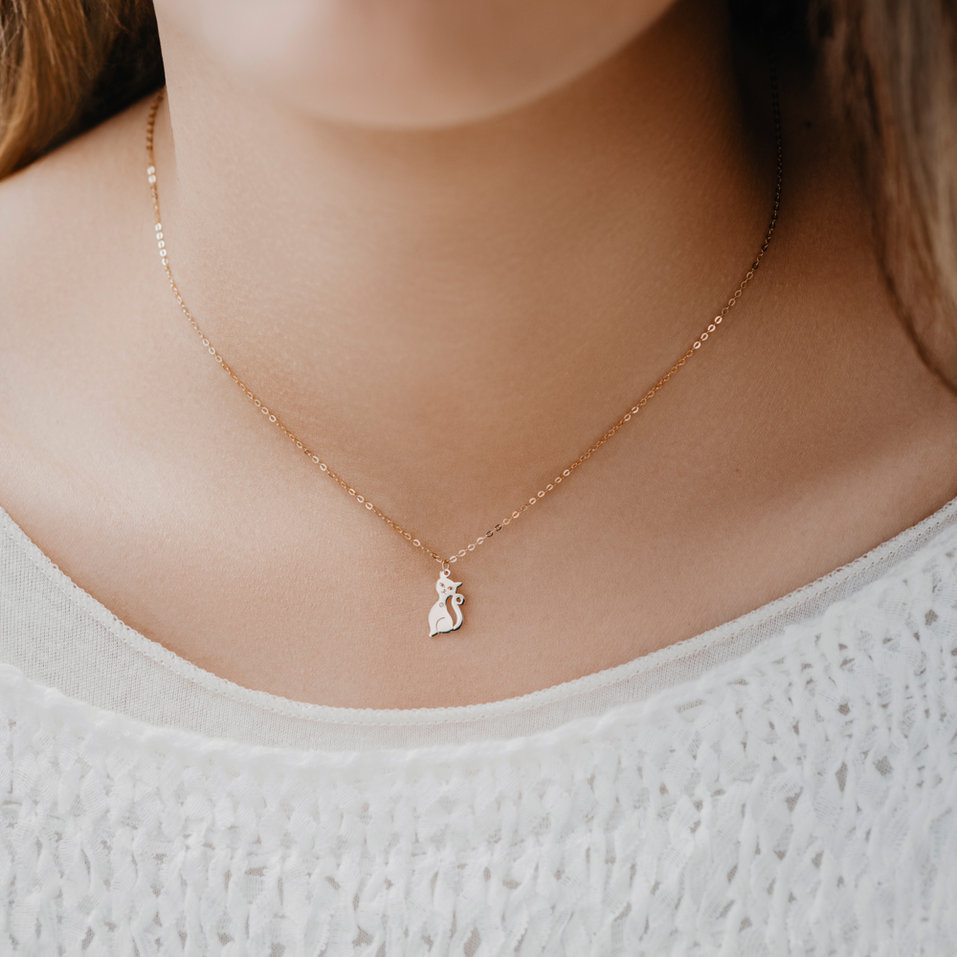 Náhrdelník s diamantom Cat