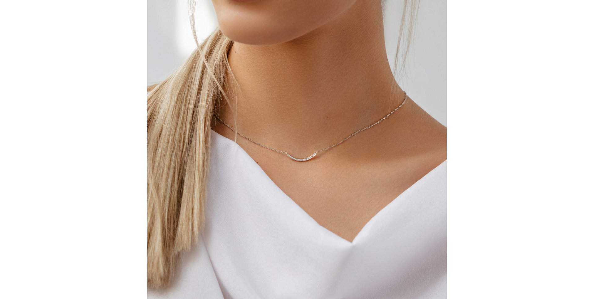 Náhrdelník s diamantmi Sparkling Line