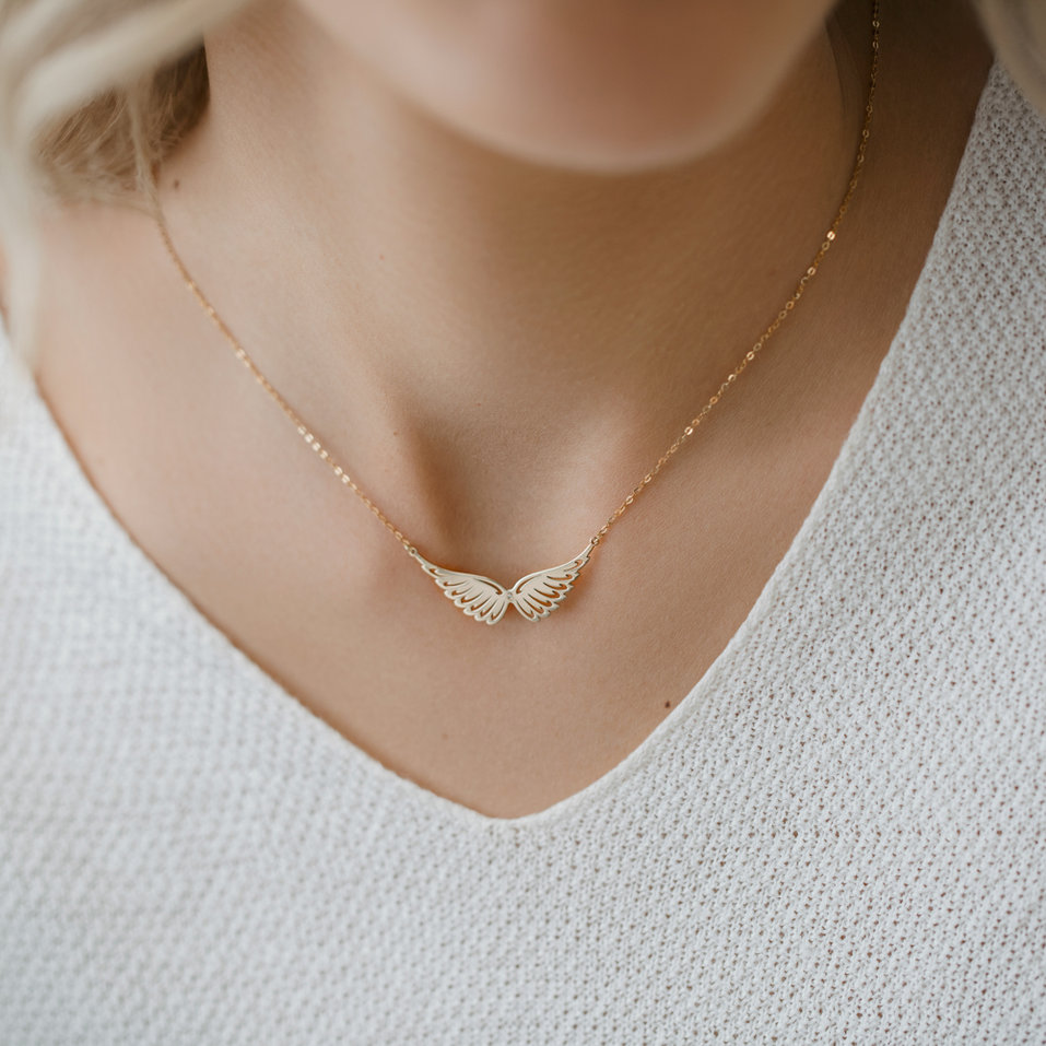 Náhrdelník s diamantom Wings