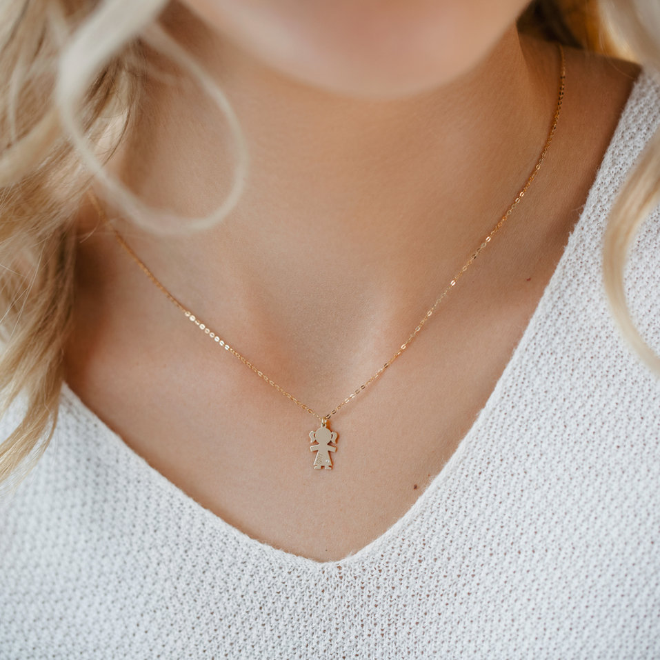 Náhrdelník s diamantom Girl