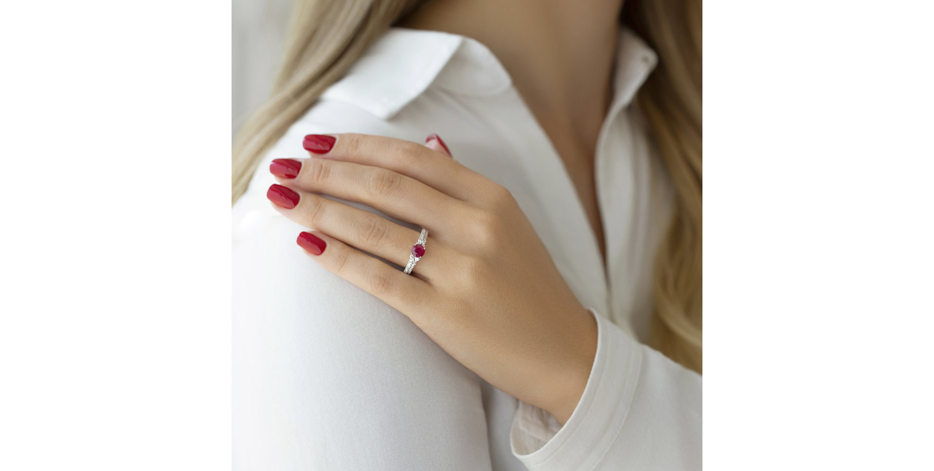 Prsteň s rubínom a diamantmi Ruby Ray