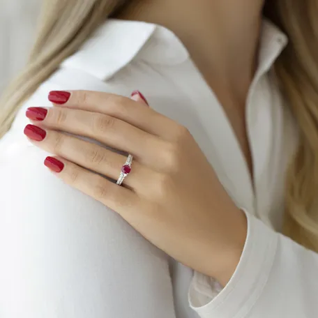 Prsteň s rubínom a diamantmi Ruby Ray